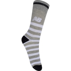 Meia New Balance Cano Alto Casual Listrada - Adulto - Foto 1