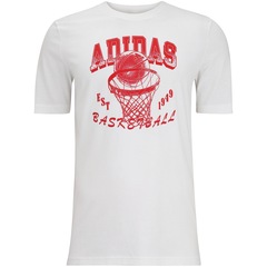 Camiseta adidas Manga Curta Basquete Aworld Hoops - Masculina - Foto 1