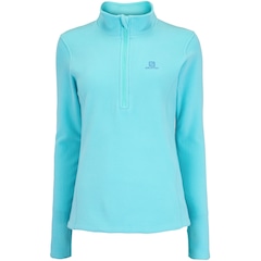 Blusa de Fleece Feminina Salomon Polar 1/2 Zíper com Proteção Solar UV - Foto 6