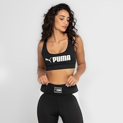 Top Fitness com Bojo Puma Mid Impact Fit Bra - Adulto - Foto 5