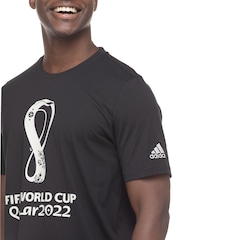 Camiseta World Cup 22 Manga Curta Oficial Evento adidas - Masculina - Foto 4