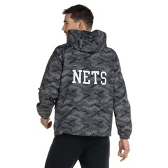 Jaqueta New Jersey Nets NBA Masculina com Capuz - Foto 3