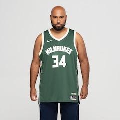 Camiseta Regata Milwaukee Bucks Nike Masculina Dri-Fit Swfmn - Foto 3