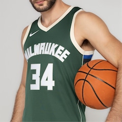 Camiseta Regata Milwaukee Bucks Nike Masculina Dri-Fit Swfmn - Foto 13