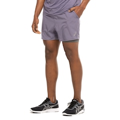 Bermuda Masculina ASICS 5' 2 em 1 Quadriculado - Foto 2