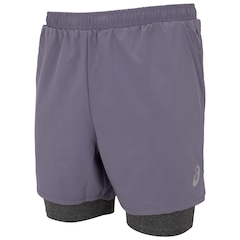Bermuda Masculina ASICS 5' 2 em 1 Quadriculado - Foto 9