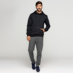 Blusa de Moletom Masculina Oxer com Capuz Canguru Bolso - Foto 4