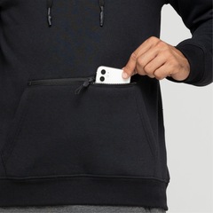 Blusa de Moletom Masculina Oxer com Capuz Canguru Bolso - Foto 6