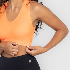 Top Fitness sem Bojo Oxer Baixa Sustentação Seamless Alça Cruzada - Adulto - Foto 11