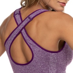 Top Fitness sem Bojo Oxer Baixa Sustentação Seamless Alça Cruzada - Adulto - Foto 9
