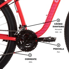 Mountain Bike Caloi Évora - Aro 29 - Freio a Disco Hidráulico - Câmbio Traseiro Shimano - 24 Marchas - Foto 9