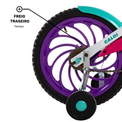 Bicicleta Infantil Aro 16 Caloi Ceci - Freios Cantilever e Tambor - Foto 6