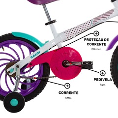 Bicicleta Infantil Aro 16 Caloi Ceci - Freios Cantilever e Tambor - Foto 8