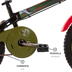 Bicicleta Infantil Aro 16 Caloi Power Rex - Freios Cantilever e Tambor - Foto 9