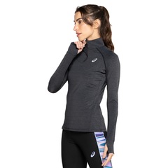 Camiseta Feminina ASICS Manga Longa com Zíper - Foto 2