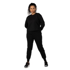 Blusa de Moletom Feminina Oxer com Recorte Texturizado na Lateral - Foto 4