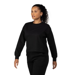 Blusa de Moletom Feminina Oxer com Recorte Texturizado na Lateral - Foto 5