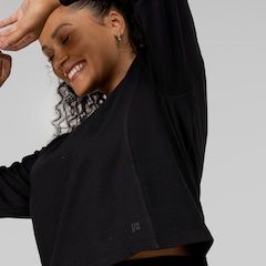 Blusa de Moletom Feminina Oxer com Recorte Texturizado na Lateral - Foto 8