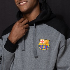 Blusão do Barcelona Masculino com Capuz Trabalhado - Foto 7