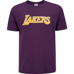 Camiseta Los Angeles Lakers NBA Estampada - Masculina - Foto 1