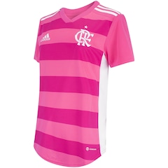 Camisa do Flamengo 22 Outubro Rosa adidas - Feminina - Foto 3