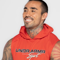 Camiseta Regata Masculina Under Armour com Capuz Mesh Sport SL - Foto 5