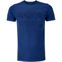 Camiseta Masculina ASICS Manga Curta Logo Ao Cmc Ct - Foto 1