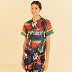 Blusa Cropped Feminina Farm Tela Voo Colorido - Foto 1