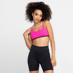 Top Fitness sem Bojo Oxer Baixa Sustentação Reversível Estampa Drop - Adulto - Foto 6