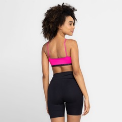 Top Fitness sem Bojo Oxer Baixa Sustentação Reversível Estampa Drop - Adulto - Foto 7