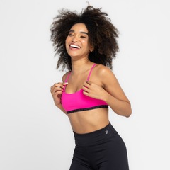 Top Fitness sem Bojo Oxer Baixa Sustentação Reversível Estampa Drop - Adulto - Foto 9