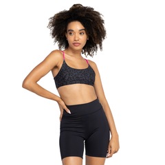 Top Fitness sem Bojo Oxer Baixa Sustentação Reversível Estampa Drop - Adulto - Foto 2