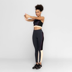 Top Fitness com Bojo Removível Oxer Média Sustentação Alça Cruzada Textura - Adulto - Foto 4