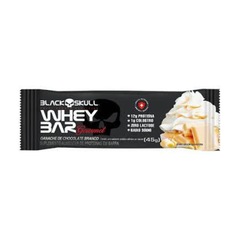 Barra de Proteína Black Skull Whey Bar Gourmet - 45 g - Ganache de Chocolate Branco - Foto 1