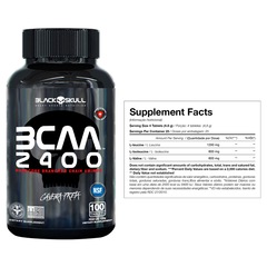 Kit Black Skull Whey Protein 100% Isolado Baunilha 900g + Creatina Turbo 150g + BCAA 2400 120g - Foto 4