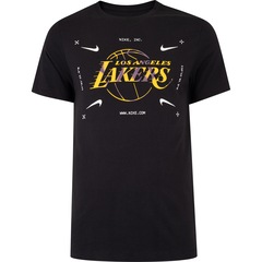Camiseta Los Angeles Lakers Nike NBA Masculina Manga Curta Es Atc Lgo - Foto 1
