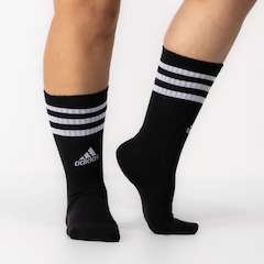 Kit de Meia Cano Alto Adidas 3 Listras Adulto - Foto 4