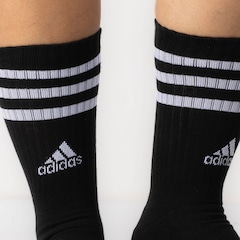 Kit de Meia Cano Alto Adidas 3 Listras Adulto - Foto 5