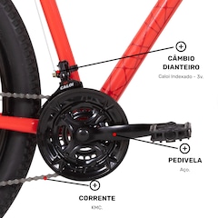 Bicicleta Caloi Vulcan - Aro 29 - Freio a Disco Mecânico - Câmbio Traseiro Shimano - 21 Marchas - Foto 8