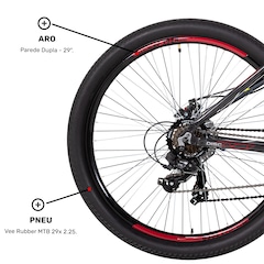 Bicicleta Caloi Vulcan - Aro 29 - Freio a Disco Mecânico - Câmbio Traseiro Shimano - 21 Marchas - Foto 9