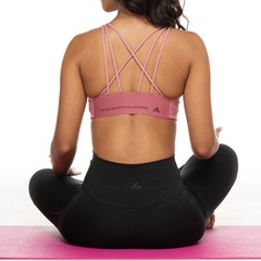 Top Fitness sem Bojo adidas Média Sustentação Coreflow - Adulto - Foto 7