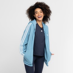 Jaqueta Feminina adidas com Capuz Track Top 3 Listras - Foto 5
