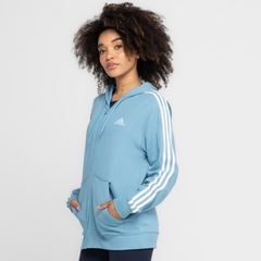 Jaqueta Feminina adidas com Capuz Track Top 3 Listras - Foto 7