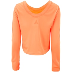 Blusa Cropped Manga Longa Feminina adidas Outloud - Video 1