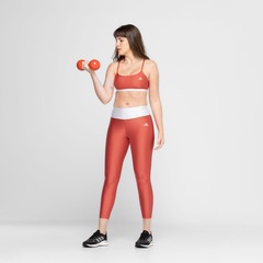 Top Fitness sem Bojo adidas Baixa Sustentação Latin Fit Colorblock - Adulto - Foto 4