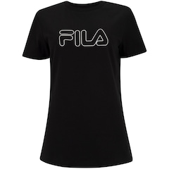 Camiseta Feminina Fila Manga Curta Basic Outline - Foto 1