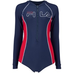 Maiô Feminino Fila Manga Longa Zip III - Foto 4