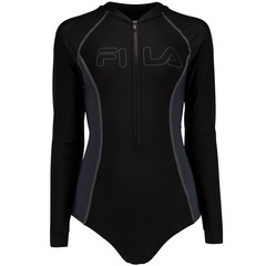 Maiô Feminino Fila Manga Longa Zip III - Foto 1
