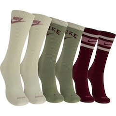 Kit de Meias Cano Alto Nike Feminino Dri-Fit Cushioned Crew com 3 Pares - Foto 1