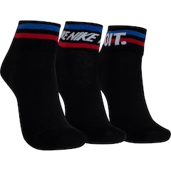 Kit de Meia Nike Cano Médio Everyday Essential Ankle - Adulto - 3 Pares - Foto 1